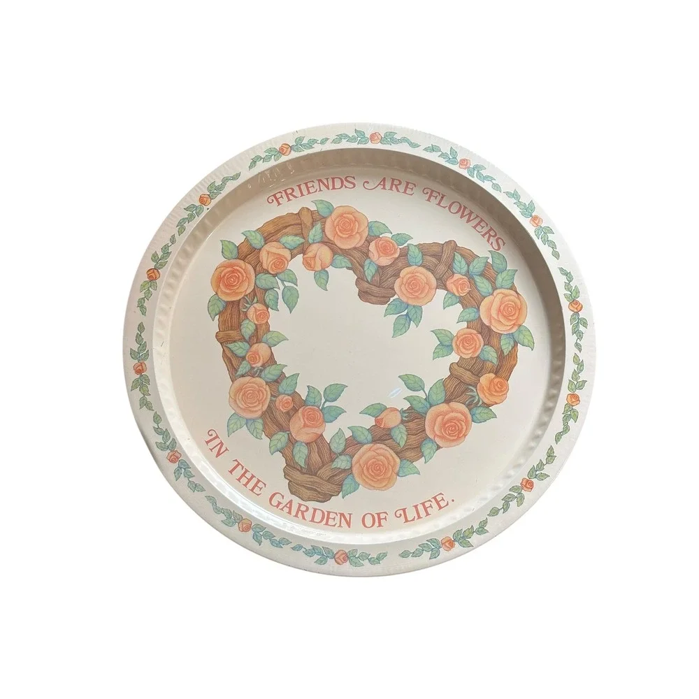 Vintage 1989 SNP Chicago Floral Tin‎ TrayGrandmacore